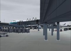 Cathay Pacific at the gate at HKG