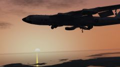 X Plane10(démo.sans addons).B 52G NASA Landing KNUW. rw13