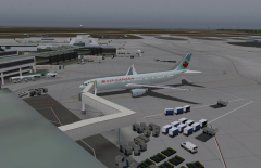 AC33 arrived at the gate in YVR from YYZ preparing for leg number 2 to Sydney Australia