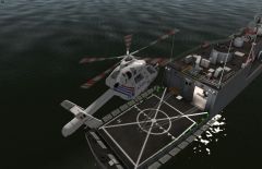 Arielview Of landing On The Frigate with MD 902 Chopper Add On For X Plane 10. Off The coast Of Durban, South Africa.