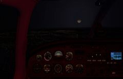 Moon Rising Over The Highveld ( RSA ) In XP 10. Only Add On Is The Piper PA34 Seneca II.Waterkloof Airforce Base To My left.