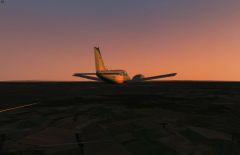 Sun Set On XP 10 On My Way To Waterkloof Airforce Base ( RSA ). Only Add On Is The Piper PA34 SenecaII
