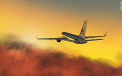 AAL 757 Cruising Sunset