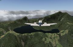 Flying Baron 58 over creator In Indonesia In X Plane 10. No Add On.