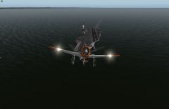 A morning take Off from aircraft carier, Off The coast of France. X Plane 10 with only aircraft Add On, T28C Trojen.