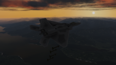 F/A 22 Seattle Sunset