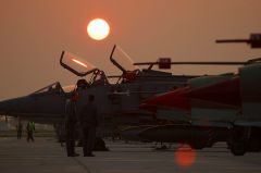 BG landing strip sunset