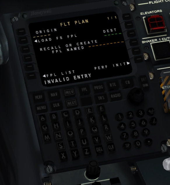 Embraer v2 MCDU FS9 Flight Plans Invalid