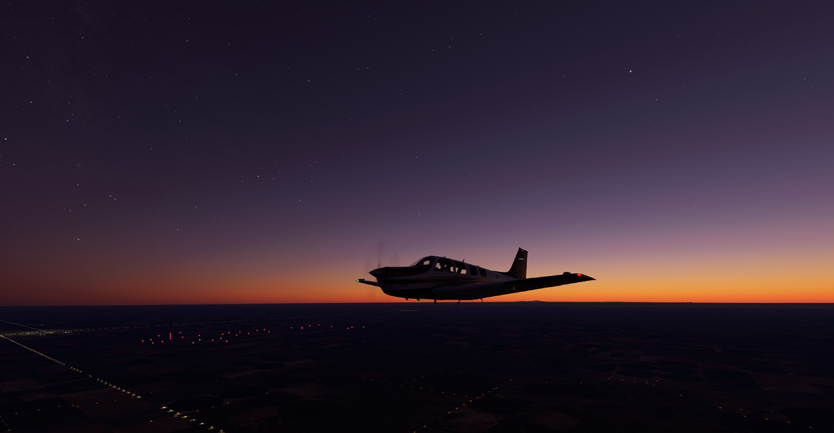 Sunset in the rear view!