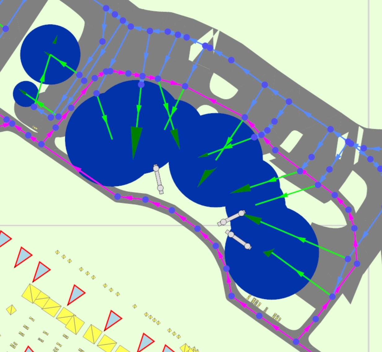 Overlapping parking positions at LFMT